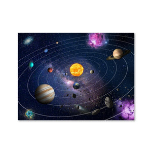 Solar System Canvas Art Clock Canvas