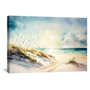 Soothing Shoreline Canvas Art Clock Canvas