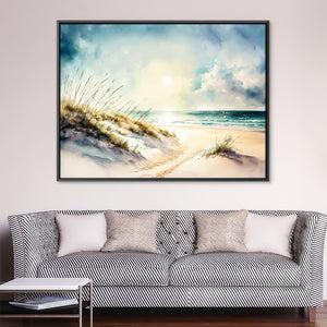Soothing Shoreline Canvas Art Clock Canvas