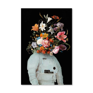 Space Bouquet Canvas Art Clock Canvas