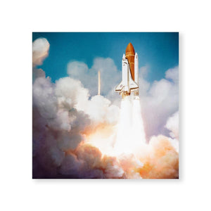 Space Launch Canvas Art Clock Canvas