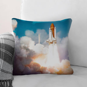 Space Launch Cushion Cushion Cushion Square Clock Canvas