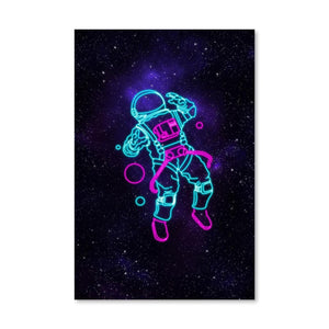 Space Party Canvas Art Clock Canvas
