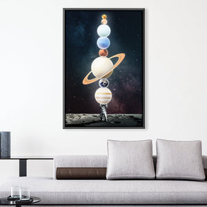 Space Stack Canvas Art Clock Canvas
