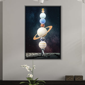 Space Stack Canvas Art Clock Canvas