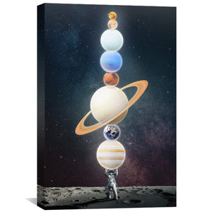 Space Stack Canvas Art Clock Canvas