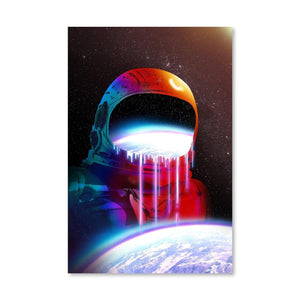 Space Watcher Canvas Art Clock Canvas