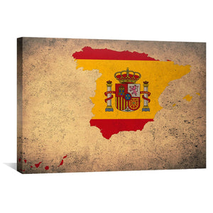 Spain Canvas Art 45 x 30cm / Unframed Canvas Print Clock Canvas