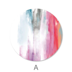 Spectrum Strokes - Circle Canvas Art A / 40 x 40cm / Standard Gallery Wrap Clock Canvas