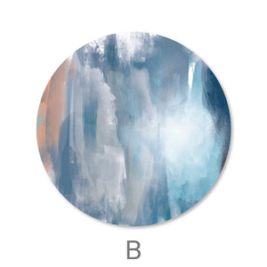 Spectrum Strokes - Circle Canvas Art B / 40 x 40cm / Standard Gallery Wrap Clock Canvas