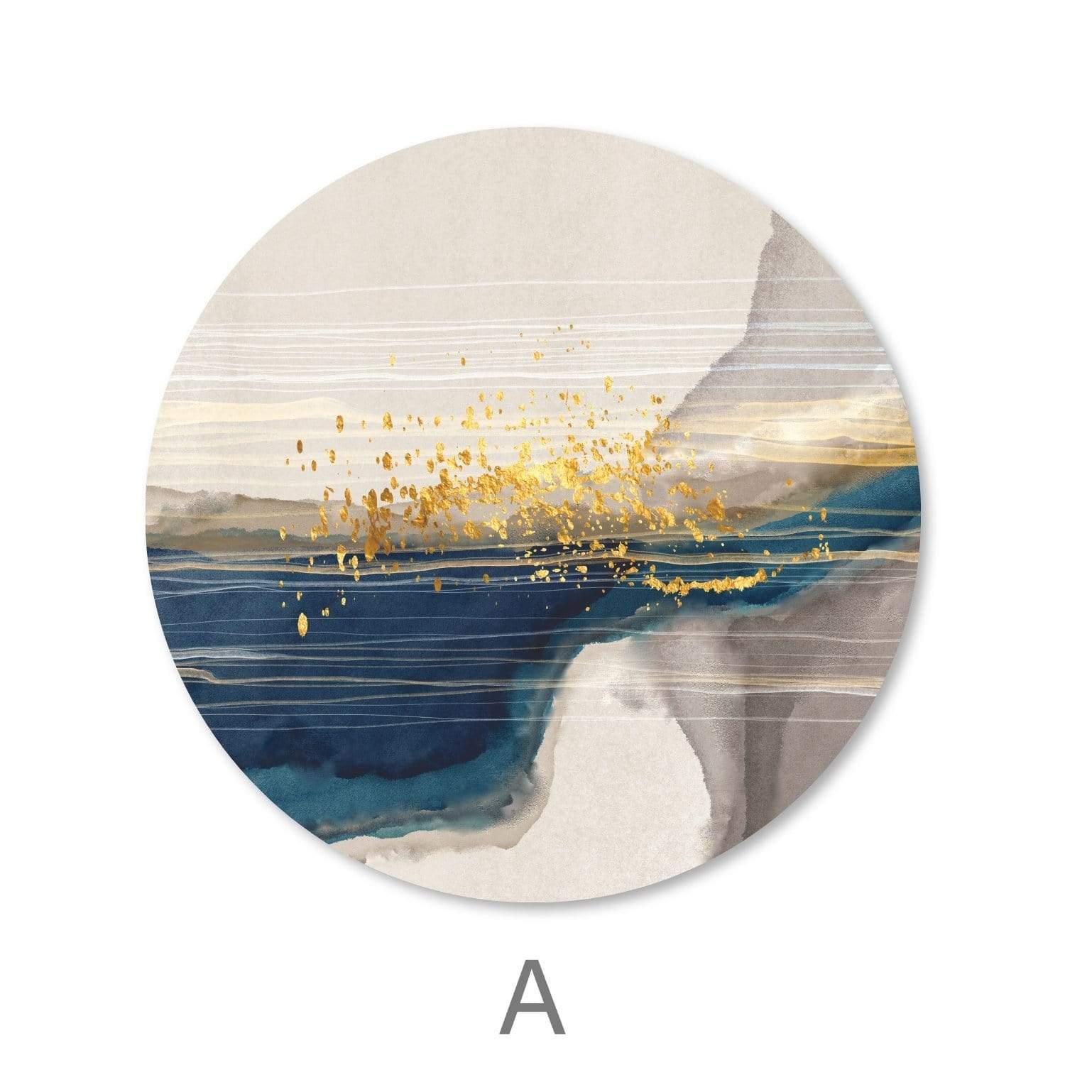 Spiritual Abstract - Circle Canvas Art A / 40 x 40cm / Standard Gallery Wrap Clock Canvas