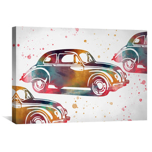 Splattered Auto Canvas Art 45 x 30cm / Unframed Canvas Print Clock Canvas