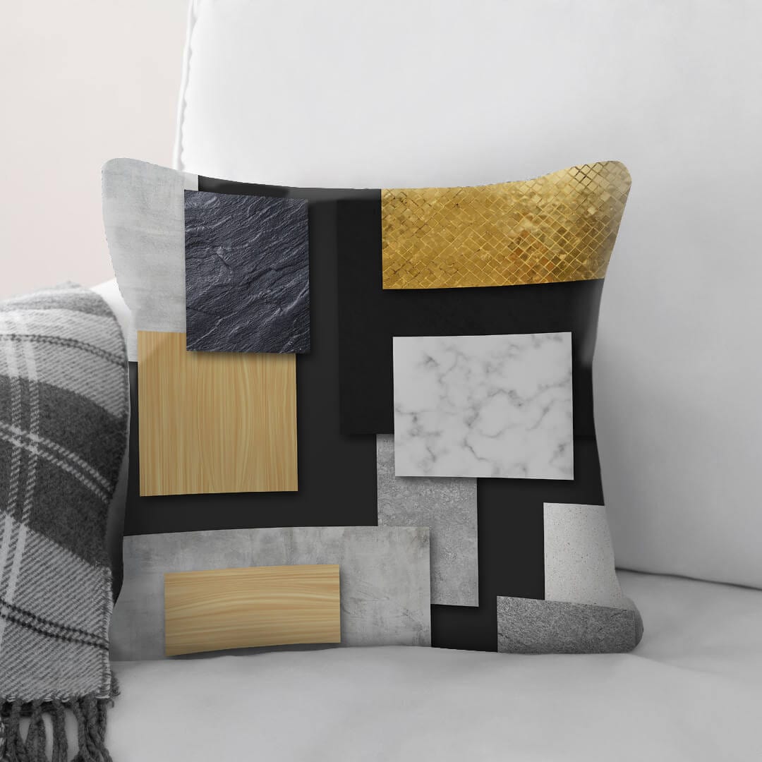 Square Space C Cushion Cushion Cushion Square Clock Canvas