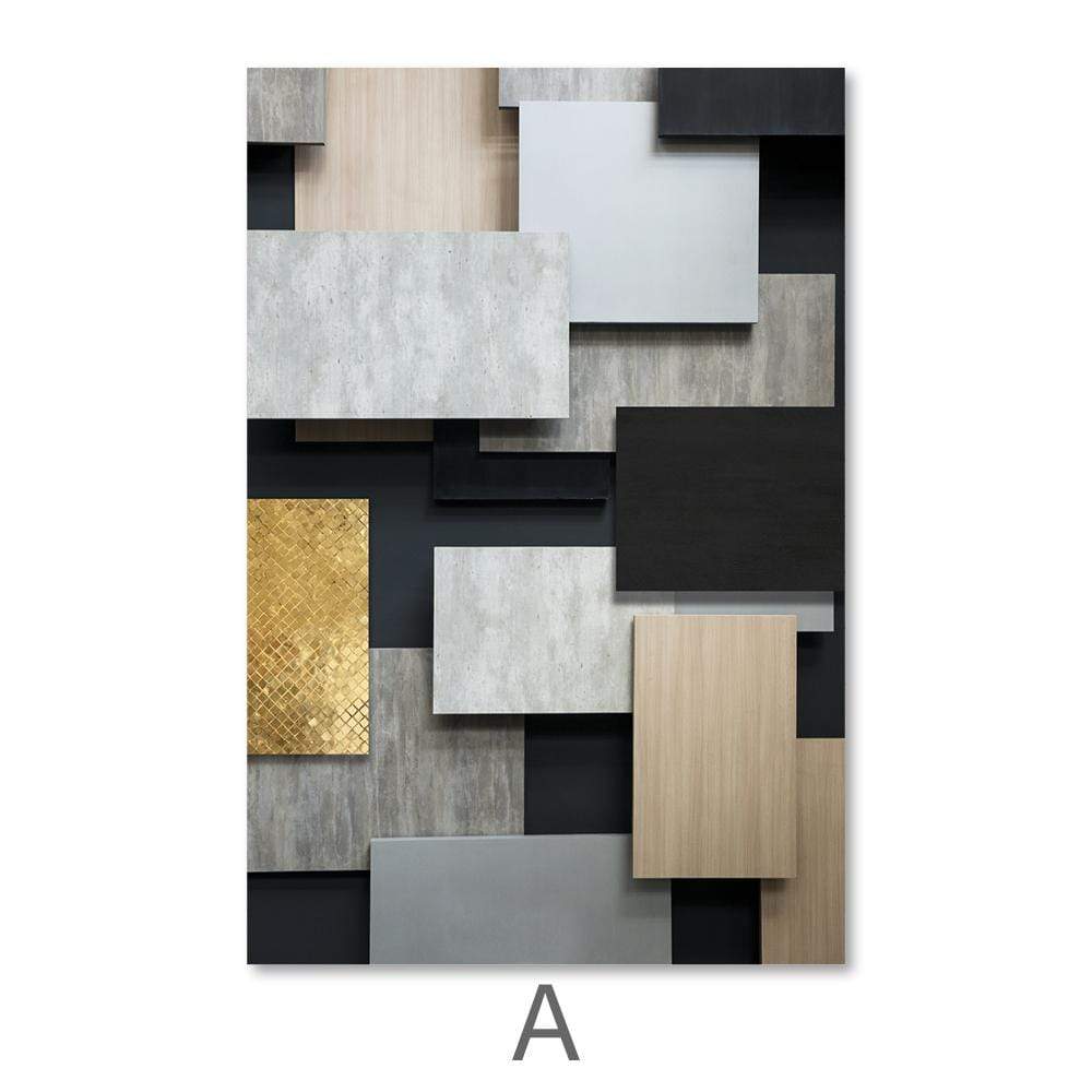 Square Space Canvas Art A / 40 x 60cm / Unframed Canvas Print Clock Canvas