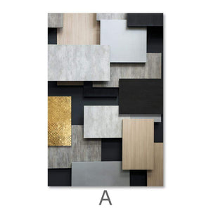 Square Space Canvas Art A / 40 x 60cm / Unframed Canvas Print Clock Canvas