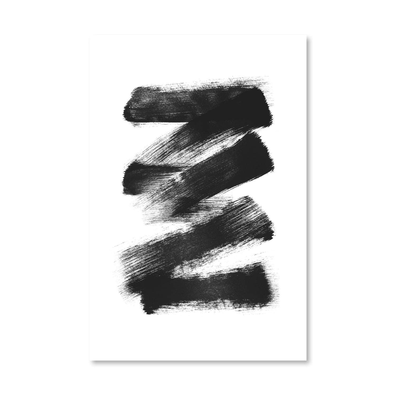 Stacked Faded Strokes Canvas Art Clock Canvas