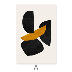 Stacked Irregular Shapes Canvas Art A / 30 x 45cm / Unframed Canvas Print Clock Canvas