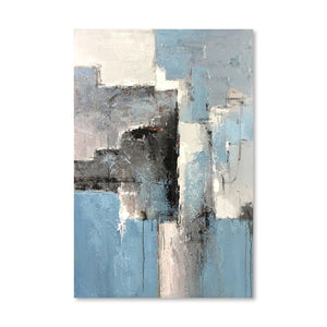 Stacking Ambition Oil Painting Oil Clock Canvas