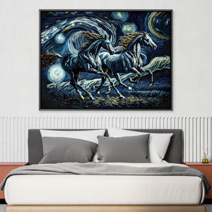 Stallion Gallop Canvas Art Clock Canvas