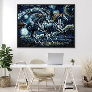 Stallion Gallop Canvas Art Clock Canvas