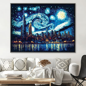 Starry Horizon Canvas Art Clock Canvas