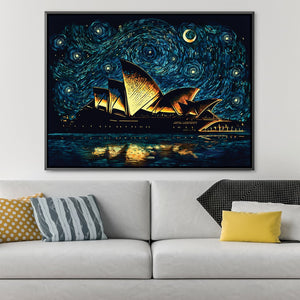 Starry Opera House Canvas Art Clock Canvas