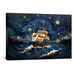 Starry Seas Canvas Art Clock Canvas
