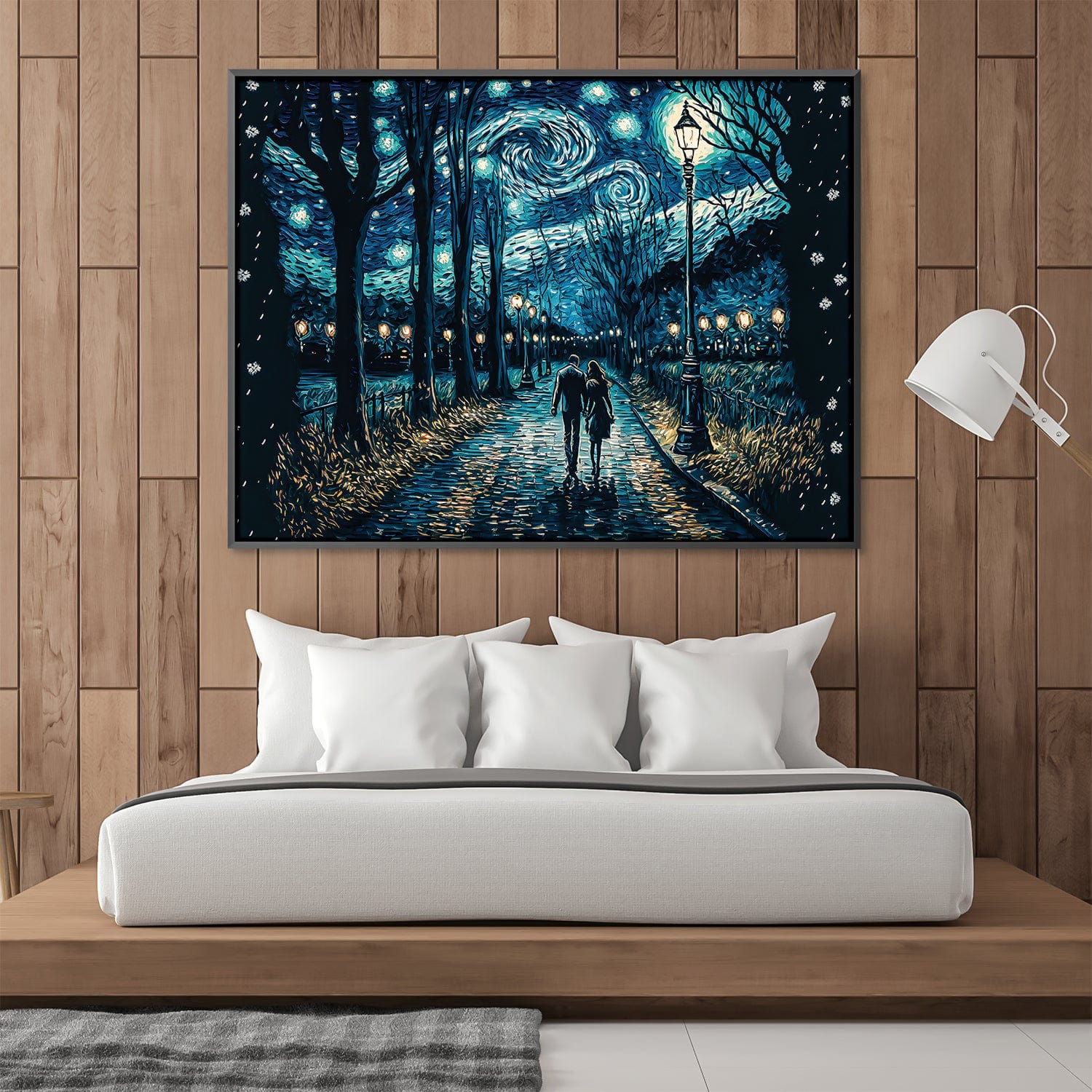 Starry Strolls Canvas Art Clock Canvas