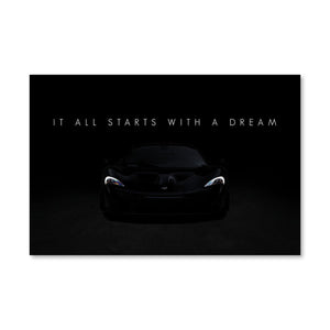 Starts With a Dream - McL Canvas Art Clock Canvas