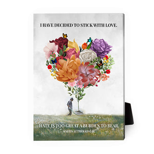 Stick With Love Desktop Canvas Desktop Canvas 13 x 18cm Clock Canvas