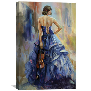 Stradivarius Woman Canvas Art 30 x 45cm / Unframed Canvas Print Clock Canvas