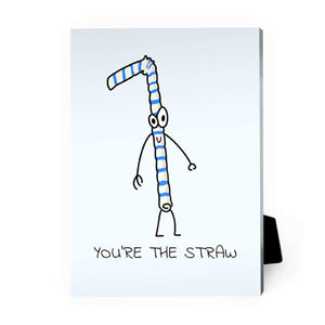 Straw to My Berry Desktop Canvas Desktop Canvas A / 13 x 18cm Clock Canvas