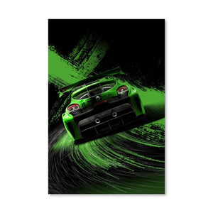 Street Racing Canvas Art Clock Canvas