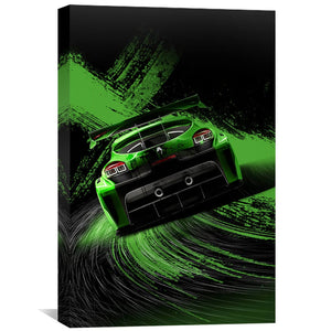 Street Racing Canvas Art 30 x 45cm / Unframed Canvas Print Clock Canvas
