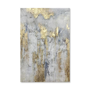 Striking Gold Oil Painting Oil Clock Canvas