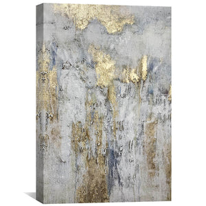 Striking Gold Oil Painting Oil Clock Canvas