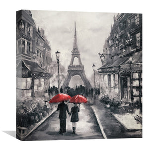 Strolls in Paris Canvas Art Clock Canvas