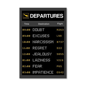 Success Departures Canvas Art Clock Canvas