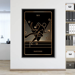Success Tarot Card Clock Canvas