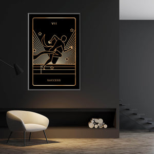 Success Tarot Card Clock Canvas