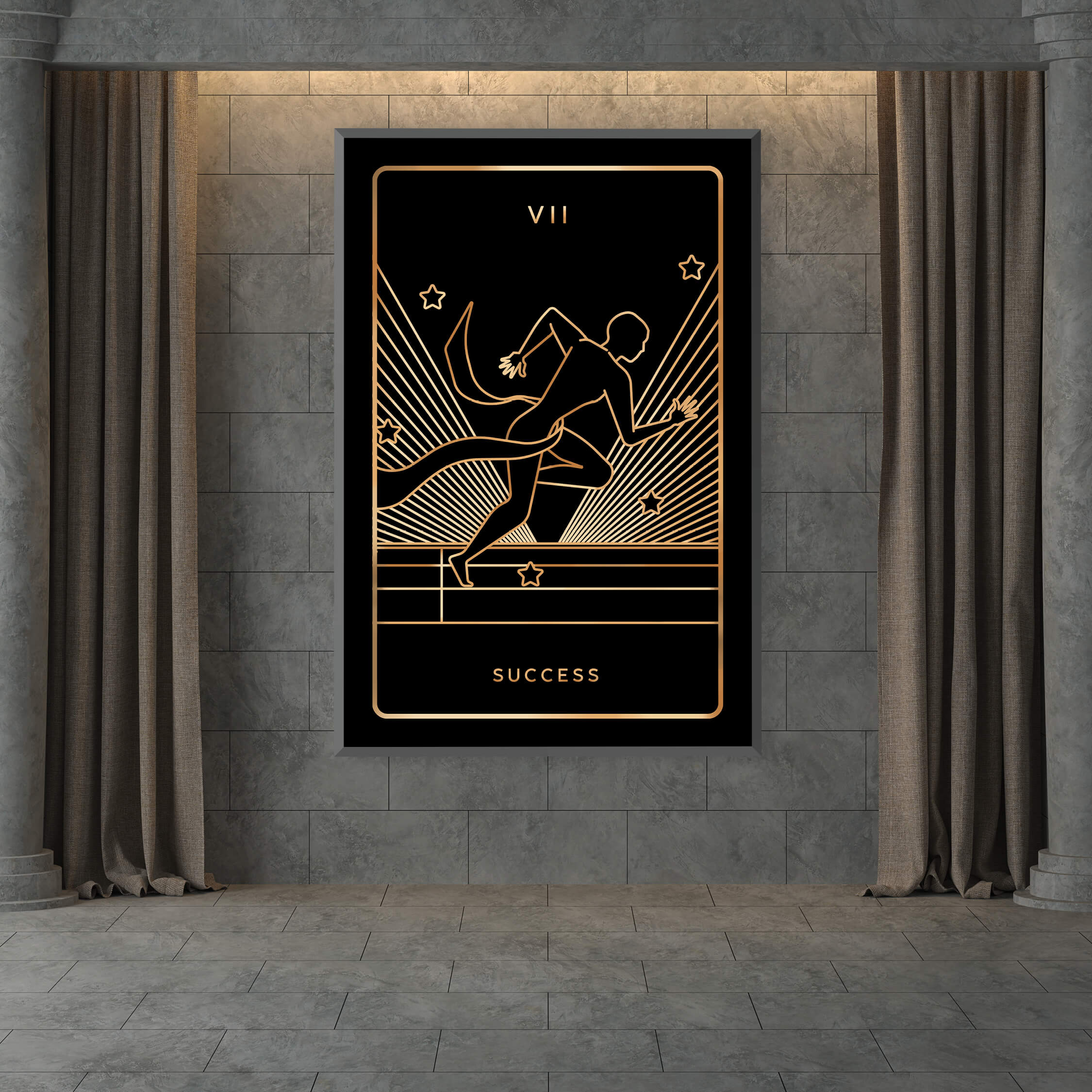 Success Tarot Card Clock Canvas