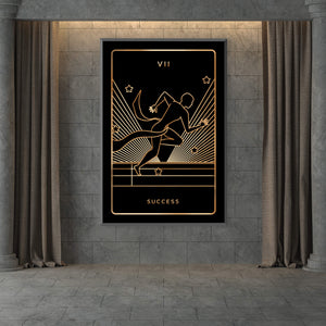 Success Tarot Card Clock Canvas