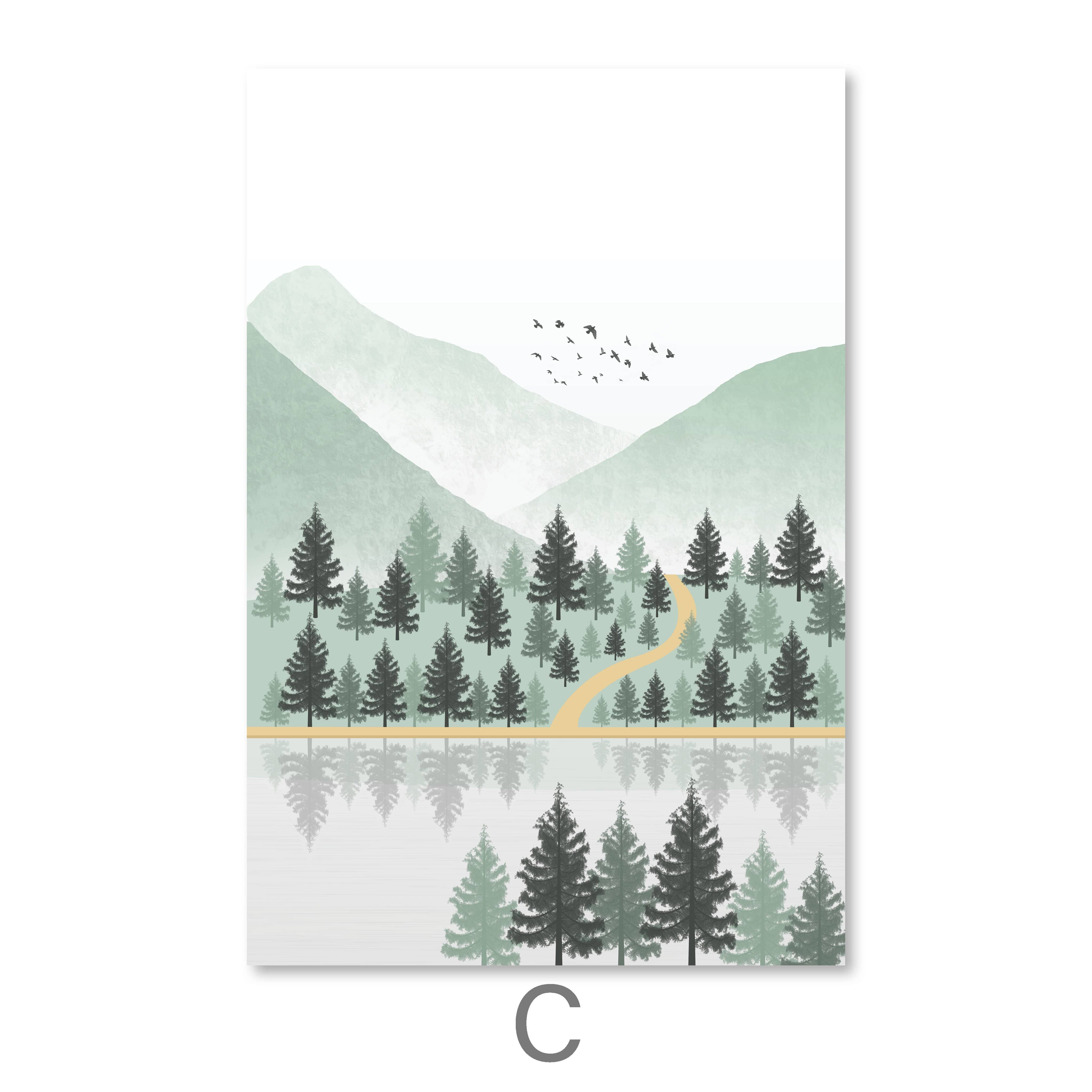 Summer Wilderness Canvas Art C / 40 x 50cm / No Board - Canvas Print Only Clock Canvas