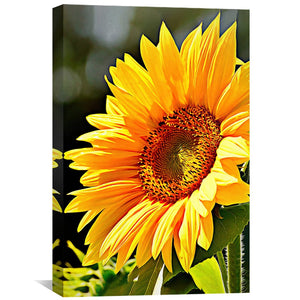 Sunflower Canvas Art Clock Canvas