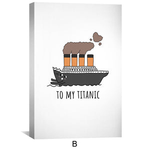 Sunken Love Canvas Art Clock Canvas