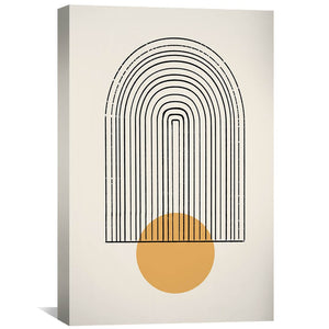 Sunny Minimalism Canvas Art 30 x 45cm / Unframed Canvas Print Clock Canvas