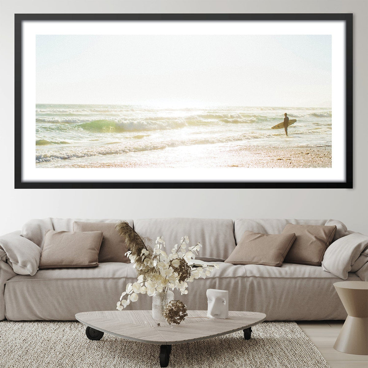 Surfer Paradise Landscape Print Art Clock Canvas
