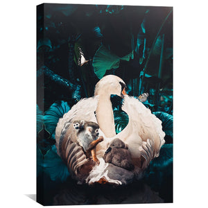 Swan 1 Canvas Art Clock Canvas
