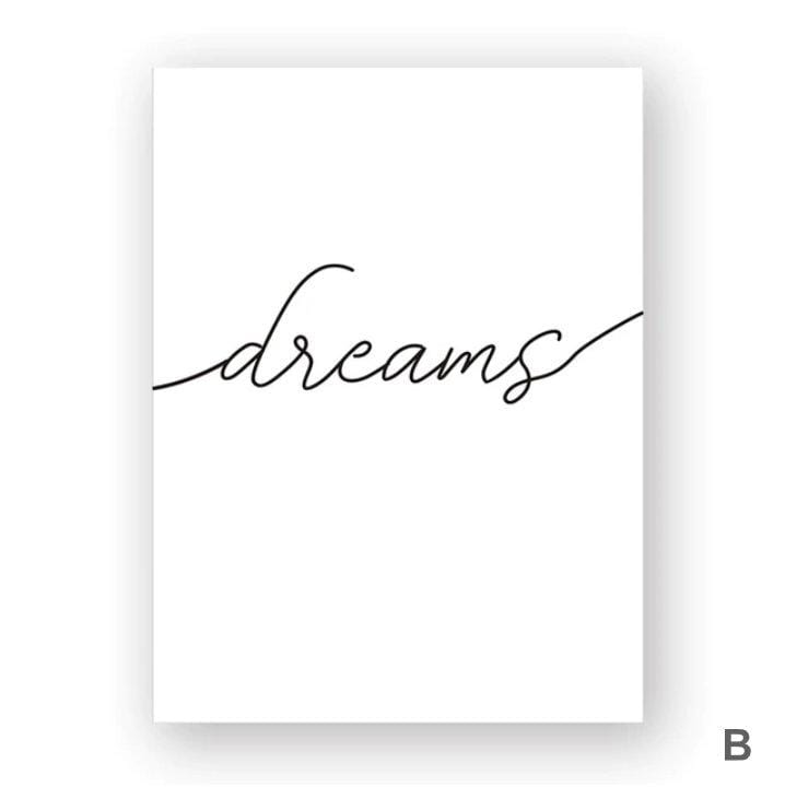 Sweet Dreams Canvas Art B / 40 x 50cm / No Board - Canvas Print Only Clock Canvas