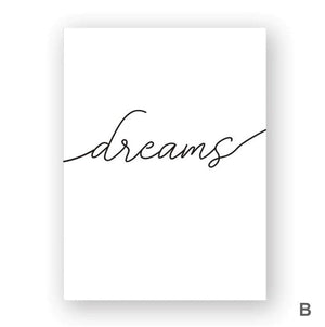 Sweet Dreams Canvas Art B / 40 x 50cm / No Board - Canvas Print Only Clock Canvas